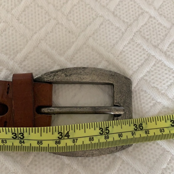 Moore & Giles Brown Distressed Buckle Belt - Picture 4 of 8